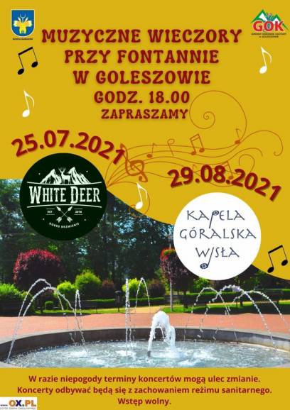 Muzyczne wieczory przy fontannie w Goleszowie