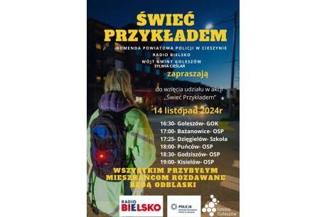 Prewencyjna akcja "Świeć przykładem" w gminie Goleszów