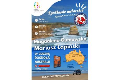 Magdalena Gumowska i Mariusz Łapiński - spotkanie autorskie w Gminnej Bibliotece Publicznej w Goleszowie