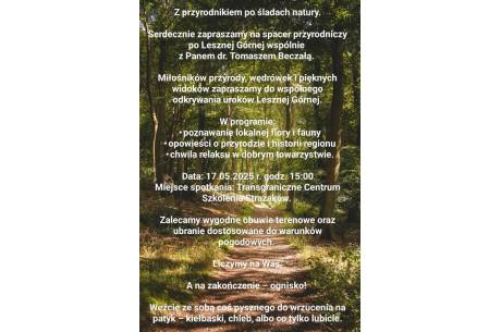 Spacer przyrodniczy z dr. Tomaszem Beczałą po Lesznej Górnej