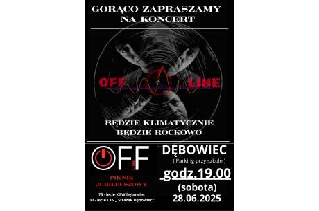 Koncert zespołu Offline w Dębowcu