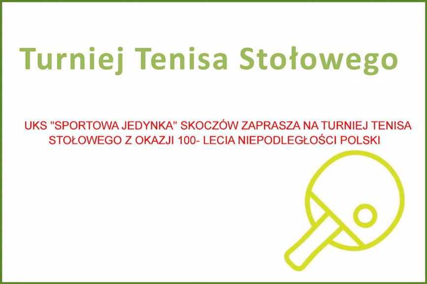 Turniej tenisa stołowego z okazji 100-lecia Niepodległości Polski