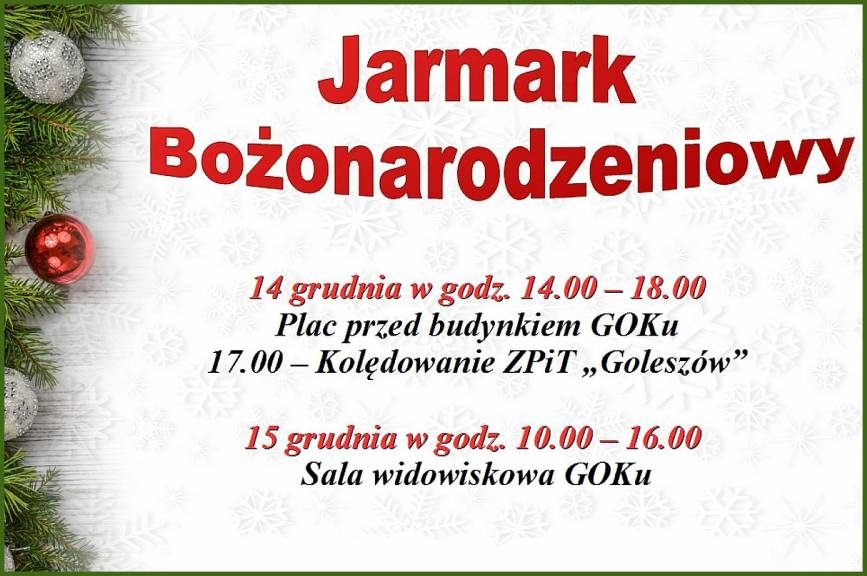 Jarmark Bożonarodzeniowy - Goleszów