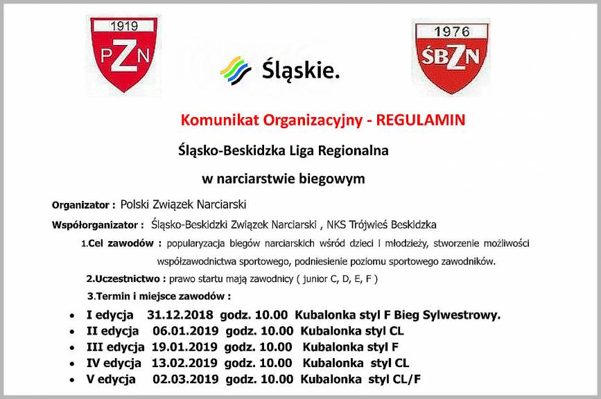 Śląsko-Beskidzka Liga Regionalna w narciarstwie biegowym  IV edycja