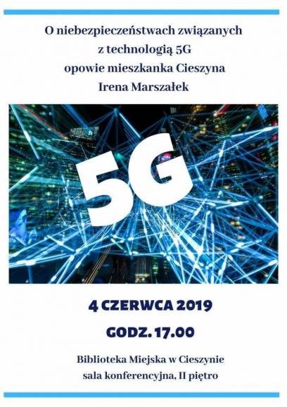 Niebezpieczeństwa 5G - prelekcja Ireny Marszałek 