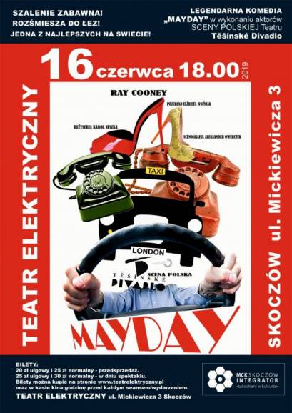 Mayday  komedia Raya Cooneya w wykonaniu Sceny Polskiej Teatru Cieszyńskiego