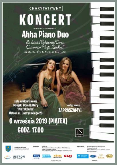 Koncert charytatywny Ahha Piano Duo dla Sinbada