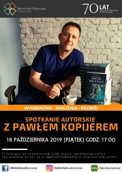 Spotkanie autorskie z pisarzem Pawłem Kopijerem
