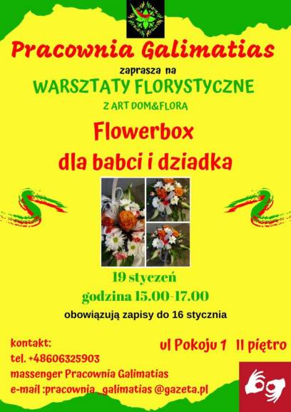 Warsztaty florystyczne- flowerbox dla babci i dziadka