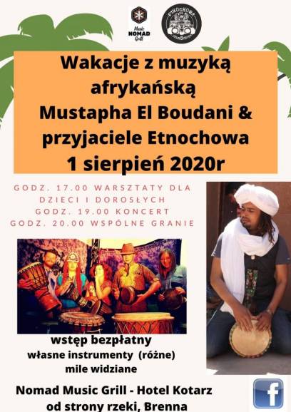 Wakacje z muzyką afrykańską - Mustapha El Boudani & przyjaciele Etnochowa