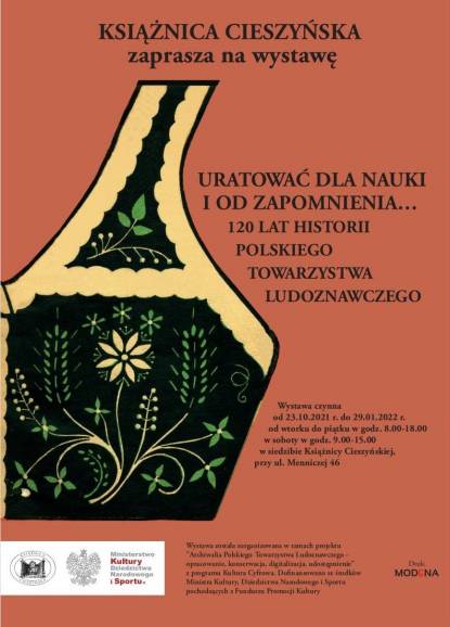Wystawa „Uratować dla nauki i od zapomnienia... 120 lat historii Polskiego Towarzystwa Ludoznawczego”