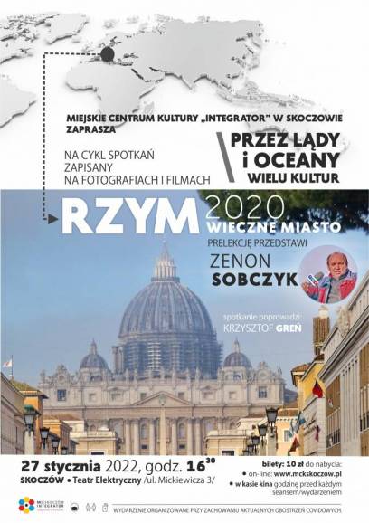 Prelekcja podróżnicza "Rzym 2020 -Wieczne Miasto"