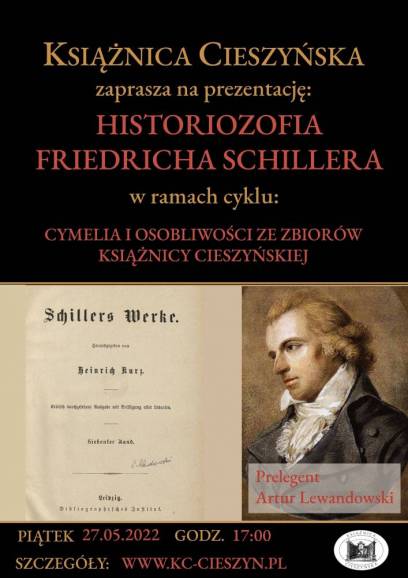 Prelekcja „Historiozofia Friedricha Schillera”
