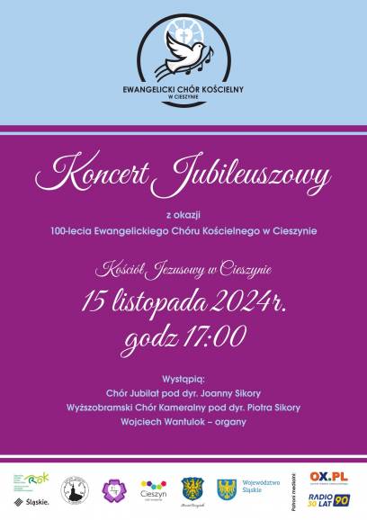 Koncert Jubileuszowy z okazji 100-lecia Ewangelickiego Chóru Kościelnego w Cieszynie