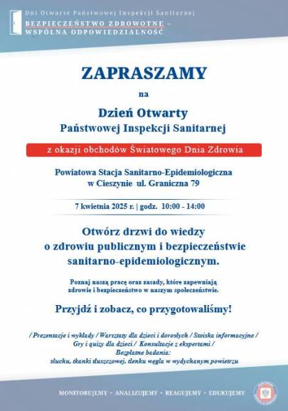 Dzień Otwarty Państwowej Inspekcji Sanitarnej w Cieszynie