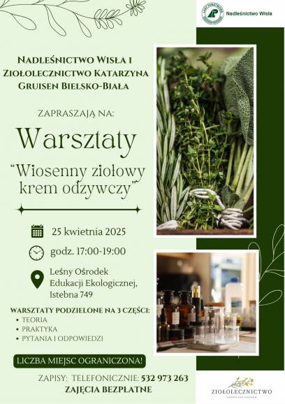Warsztaty: wiosenny ziołowy krem odżywczy