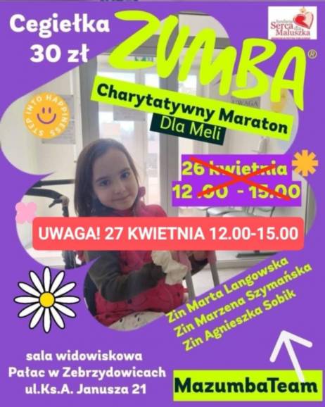 Charytatywny Maraton ZUMBA dla Meli