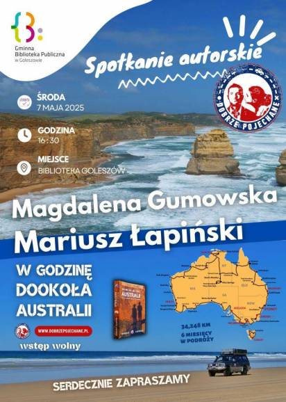 Magdalena Gumowska i Mariusz Łapiński - spotkanie autorskie w Gminnej Bibliotece Publicznej w Goleszowie