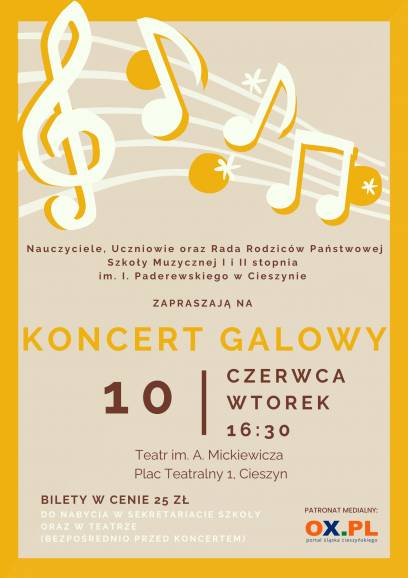 Galowy Koncert uczniów Państwowej Szkoły Muzycznej w Cieszynie
